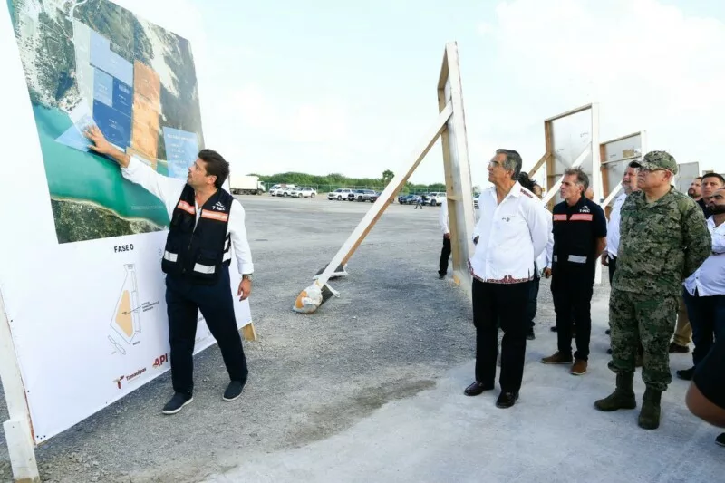 Supervisa gobernador avances del Puerto del Norte en Matamoros