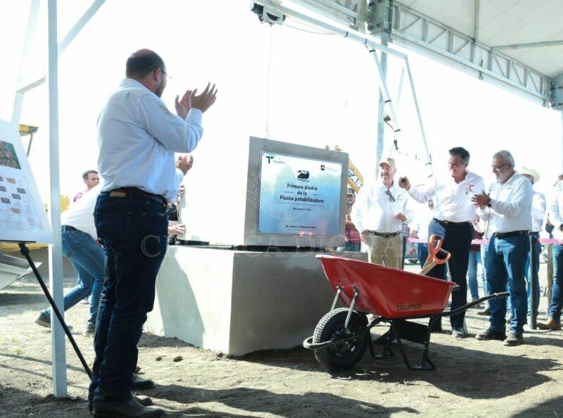 Inicia Américo construcción de planta potabilizadora para mejorar abasto de agua a Ciudad Victoria