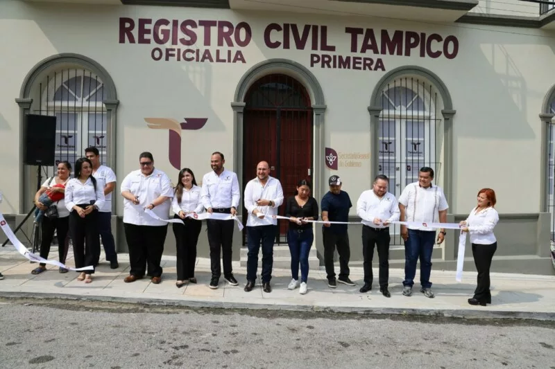 Inauguran nuevas oficinas de la Oficialía Primera del Registro Civil en Tampico