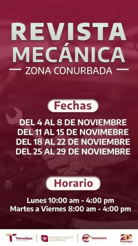 Inicia Revista Mecánica 2024 para transporte público en zona conurbada