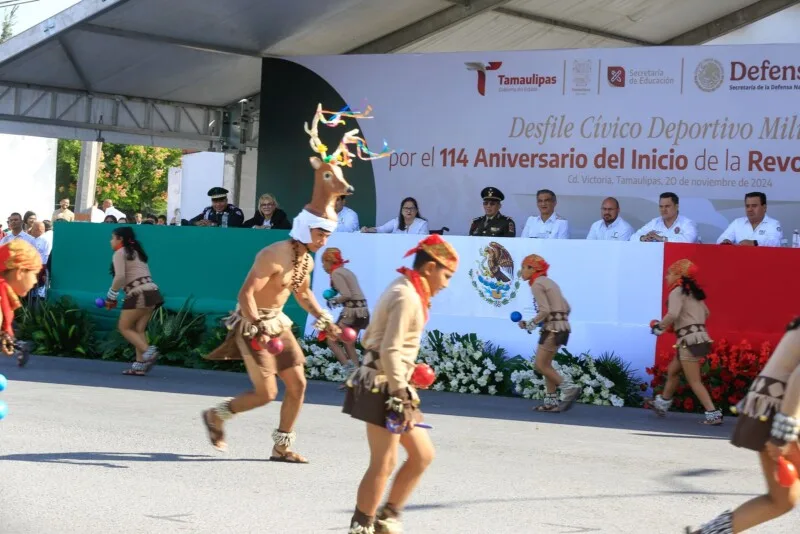 Encabeza Américo Villarreal desfile por el 114 Aniversario del Inicio de la Revolución Mexicana