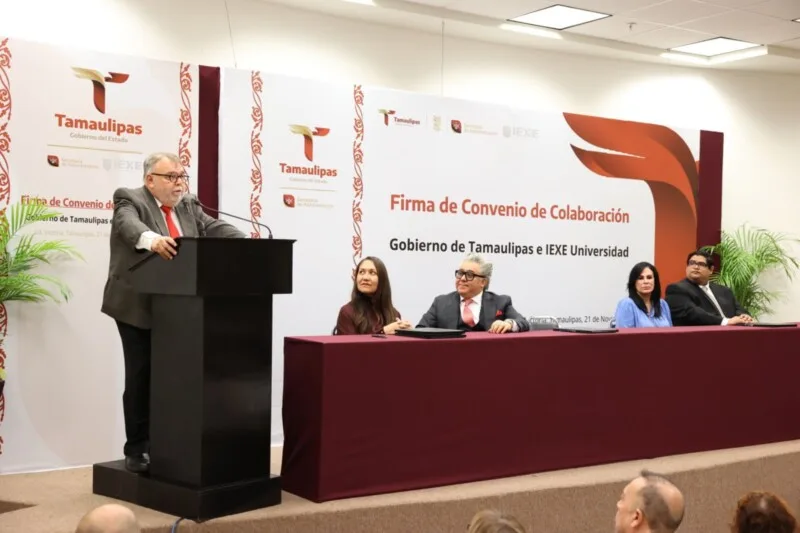 Firma Gobierno de Tamaulipas convenio con IEXE Universidad