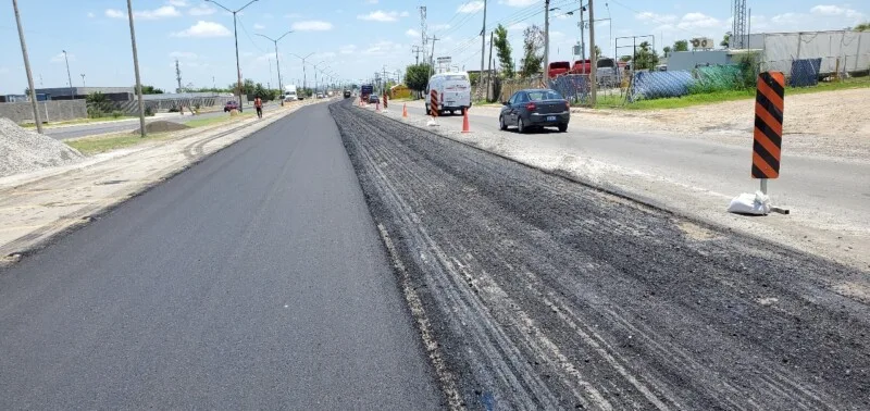 Con programa de bacheo y pavimentación, se transforman municipios fronterizos