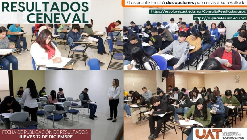 Publica UAT resultados de Examen CENEVAL de ingreso
