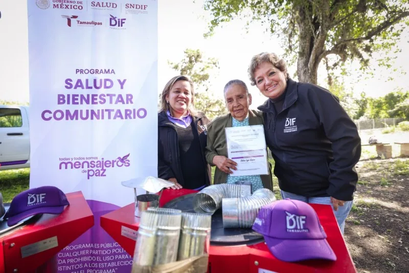 Continúa DIF Tamaulipas con la entrega de estufas ecológicas en comunidades rurales