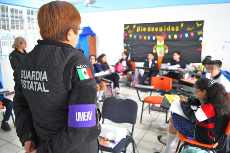 Destacan escuelas acciones de proximidad de la Guardia Estatal de Género