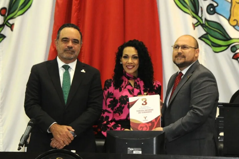 Recibe Congreso de Tamaulipas, el Tercer Informe de Américo Villarreal