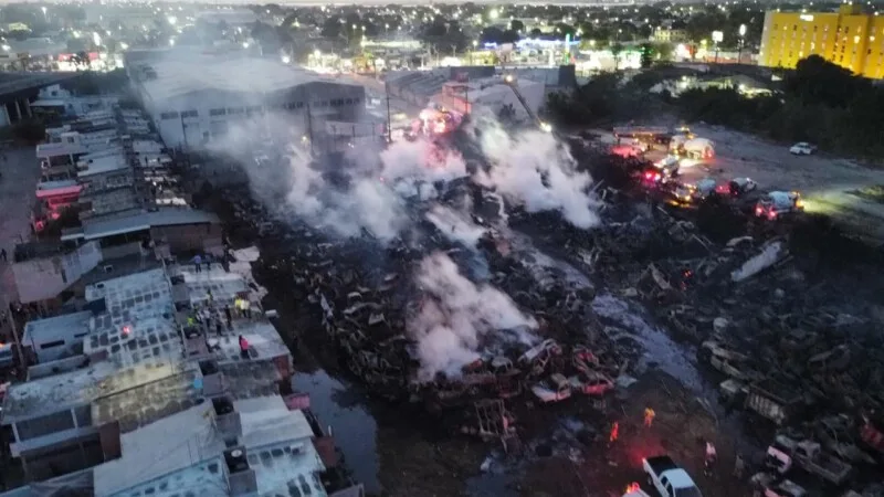 Activa Gobierno de Tamaulipas acciones protocolarias coordinadas para extinción de incendio