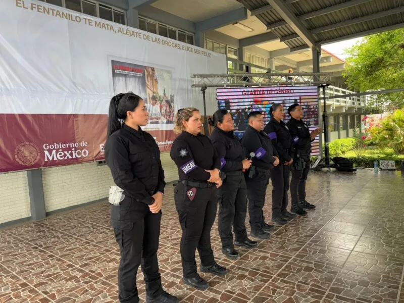 Imparte Guardia Estatal de Género plática preventiva de adicciones en Reynosa