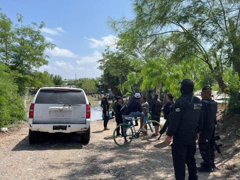 Realiza Guardia Estatal recorridos de seguridad y auxilio en comunidades afectadas en Río Bravo