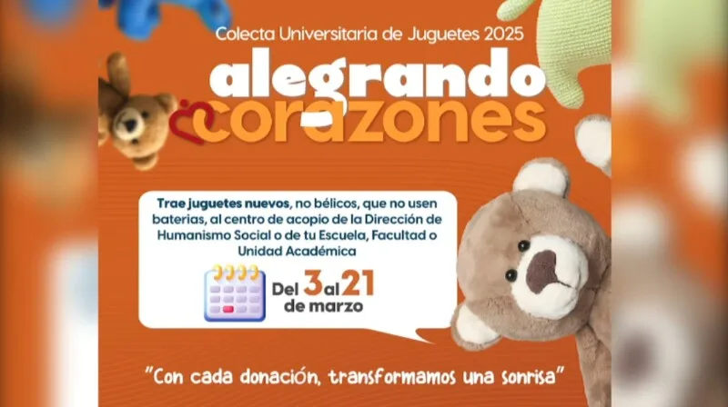 Invita la UAT a participar en la colecta universitaria de juguetes 2025