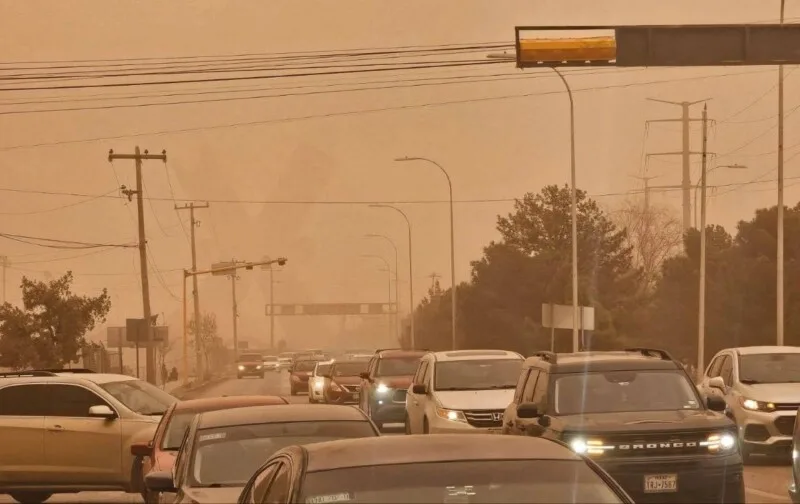 Tormenta de arena sorprendió a todos: Salud