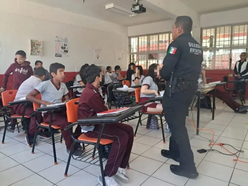 Previene Guardia Estatal de Género adicciones y acoso escolar con talleres informativos