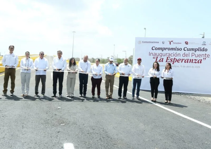 Inaugura Américo nuevo puente «La Esperanza», en Altamira
