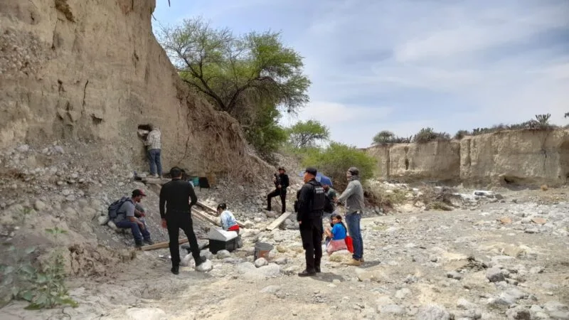 Apoya Guardia Estatal en traslado de presuntos restos de mamut encontrados en Tula