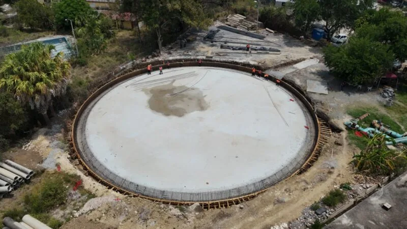 Construye Gobierno de Tamaulipas tanque de almacenamiento de agua potable en Victoria