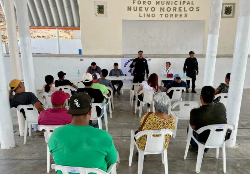 Imparte Guardia Estatal plática preventiva contra adicciones en Nuevo Morelos