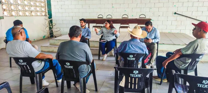 Continúa SEDENER atendiendo a los comisarios ejidales de Emiliano Zapata, Pedro J. Méndez y Compuertas en el municipio de Llera