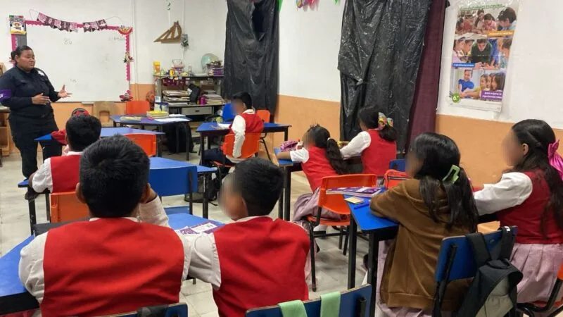 Imparte Guardia Estatal de Género talleres preventivos en primaria de Reynosa