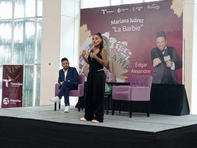 Imparte Mariana ‘Barbie’ Juárez plática a atletas tamaulipecos
