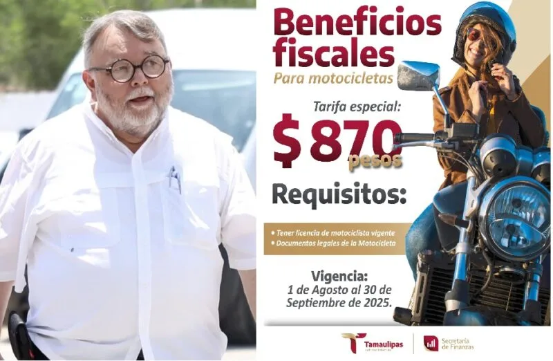 Ofrece Gobierno del Estado beneficios fiscales a propietarios de motocicletas