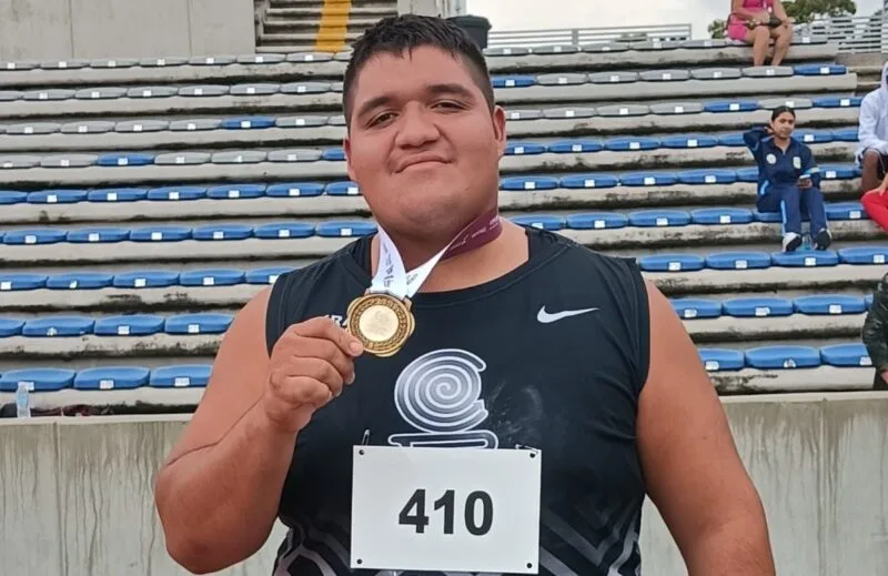 Gana estudiante del COBAT primer lugar en lanzamiento de bala en los Juegos Deportivos Nacionales de Educación Media Superior
