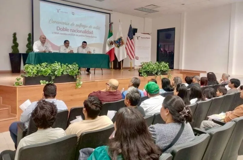 Fortalece ITM identidad binacional de la niñez migrante con entrega de actas de Doble Nacionalidad en Reynosa