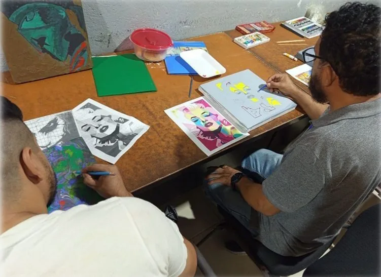 Imparte CEDES Reynosa curso de artes visuales a población penitenciaria