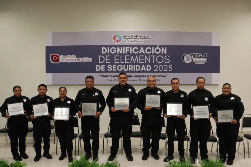 Reconoce Mesa Ciudadana de Seguridad y Justicia de Victoria a elementos de la Guardia Estatal