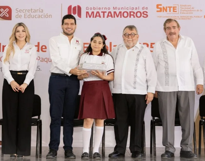 En Matamoros, secretario de Finanzas arranca Ciclo Escolar 2025–2026 en representación del gobernador Américo Villarreal