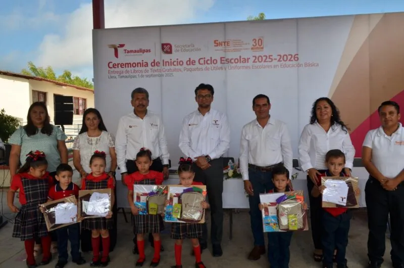Inaugura SEDENER ciclo escolar 2025-2026 en Llera y Díaz Ordaz