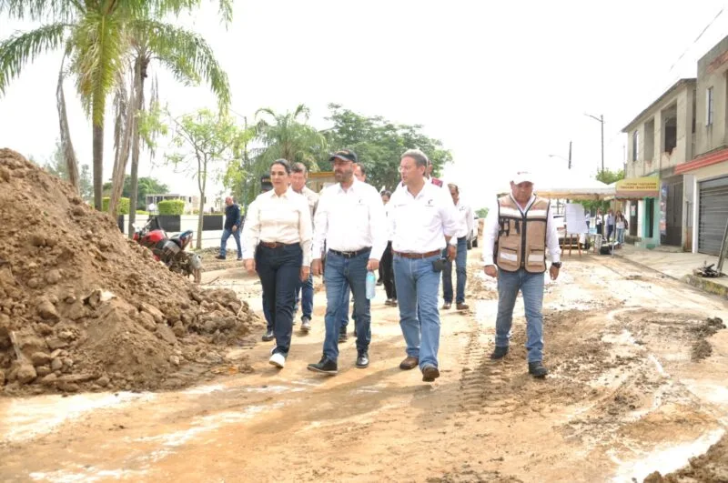 Supervisan Gobierno del Estado y Ayuntamiento de Tampico obras estratégicas para mejorar el sistema hidrosanitario municipal