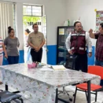 Visita secretario de Educación de Tamaulipas escuelas dañadas por lluvias en la zona sur