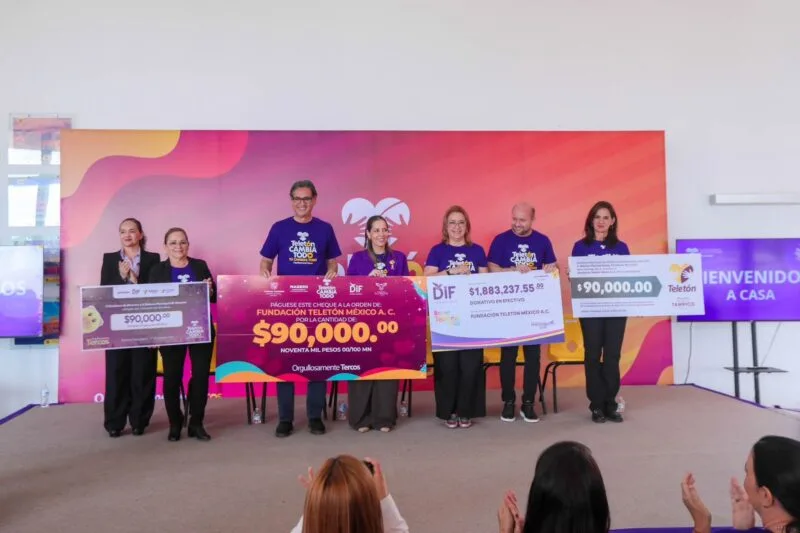 DIF Tamaulipas entrega donativo a la Fundación Teletón