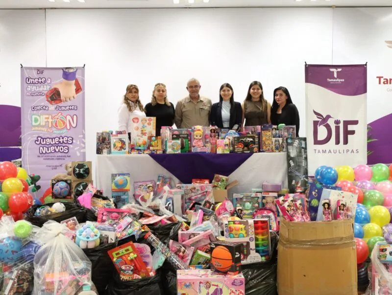 Secretaría de Obras Públicas se suma al DIFTON 2025 con donación de juguetes para niñas y niños tamaulipecos