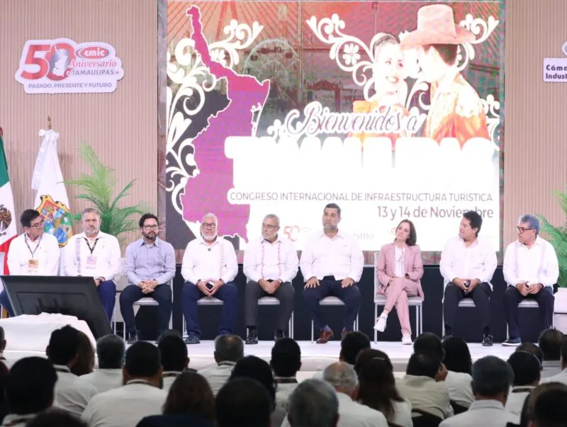 En representación del gobernador, Américo Villarreal Anaya, secretario de Obras Públicas inaugura Congreso Internacional de Infraestructura Turística