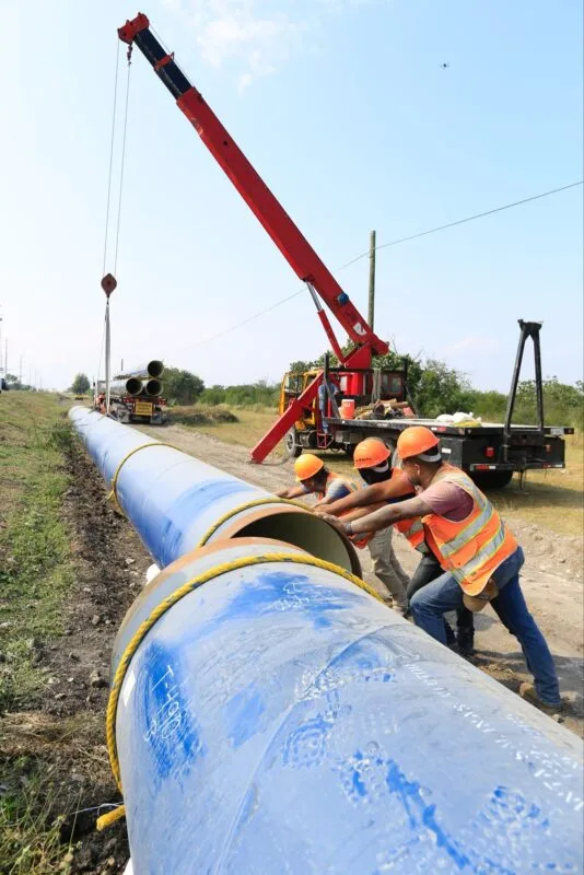 Avanza segunda línea del Acueducto “Guadalupe Victoria” en la capital de Tamaulipas