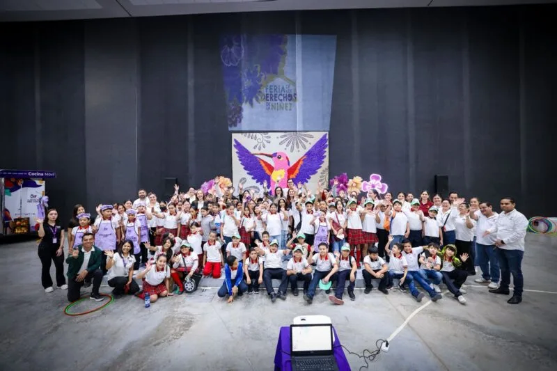 Niñas, niños y adolescentes participan en la Feria de los Derechos 2025 del DIF Tamaulipas