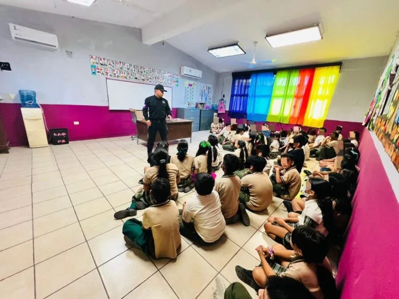 Visita Guardia Estatal de Género primarias de Reynosa y lleva pláticas preventivas contra la violencia