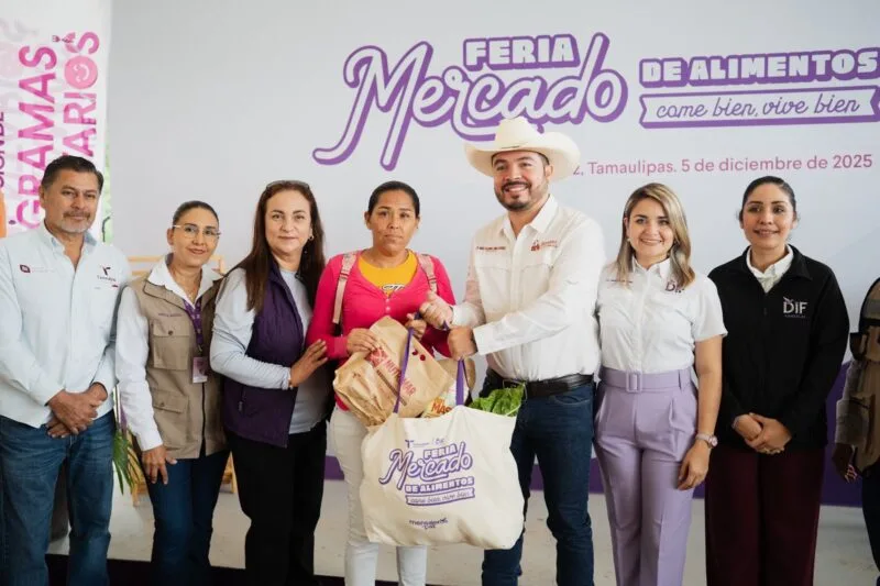 Beneficia DIF Tamaulipas a familias de González con la Feria Mercado de Alimentos