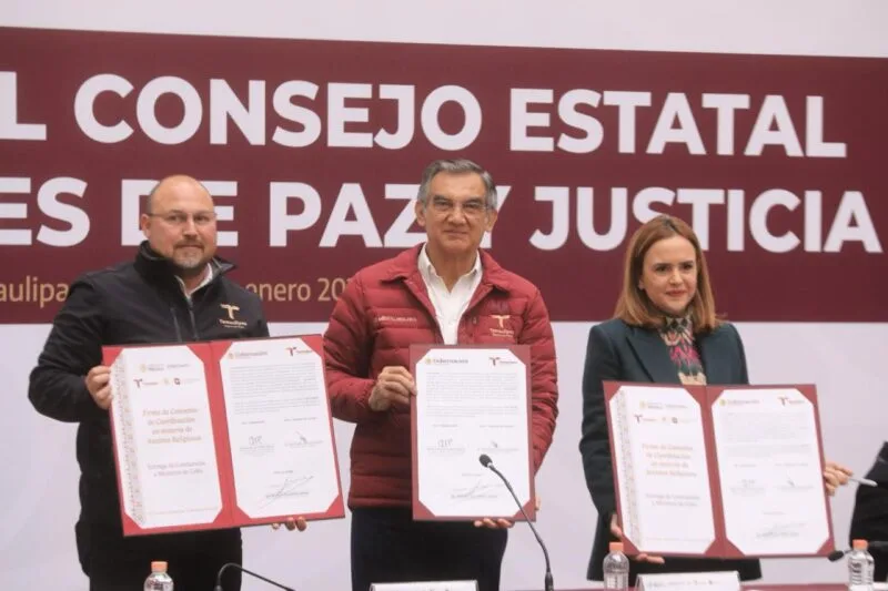 Instala Tamaulipas Consejos de Paz y Justicia Cívica; es primera entidad donde se entregan títulos a asociaciones religiosas