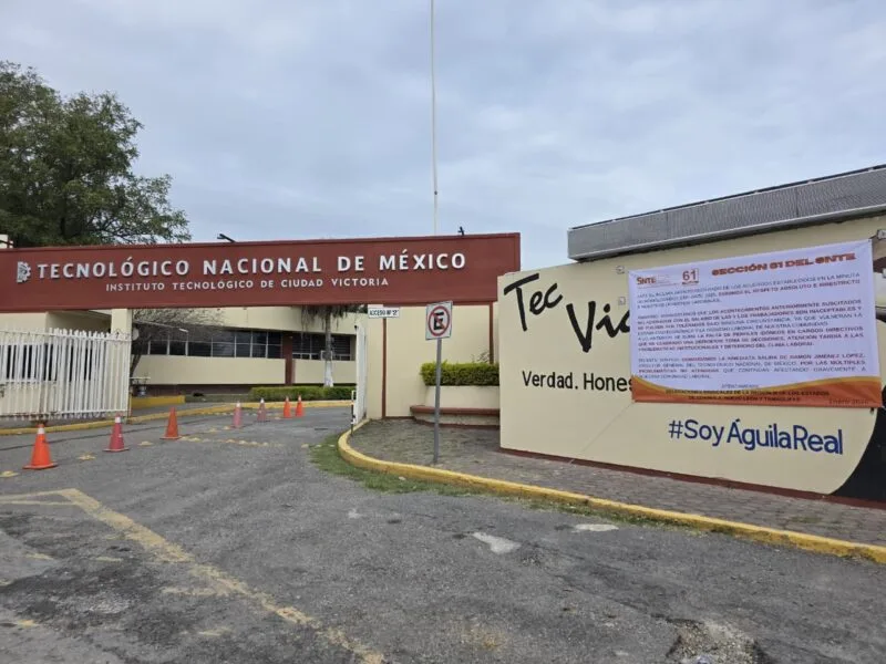 Delegación D-V-109 del IT Ciudad Victoria se suma a protesta nacional del SNTE Sección 61