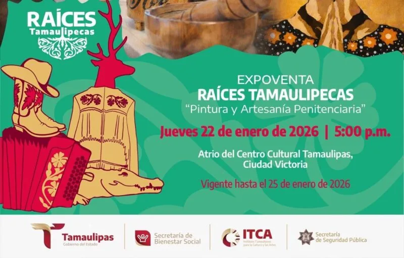 Invitan ITCA y SSPT a expoventa Raíces Tamaulipecas “Pintura y Artesanía Penitenciaria”