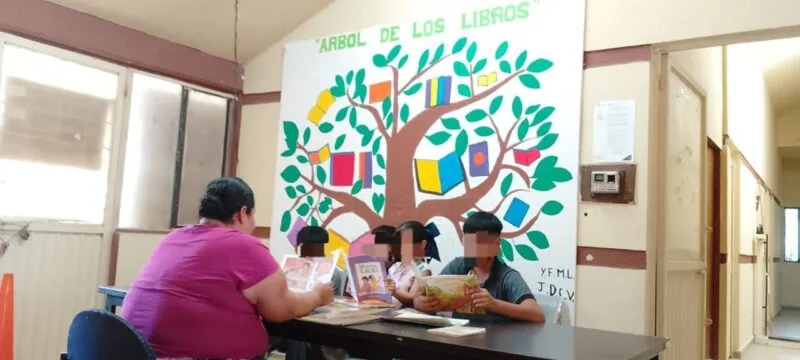Adolescentes en conflicto con la Ley Penal y sus familias crean “El árbol de los libros” en Reynosa