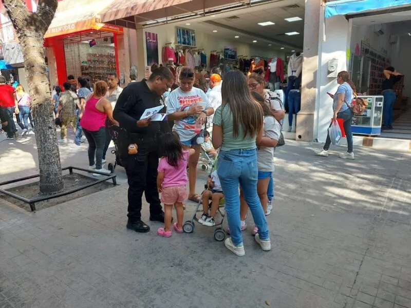 Implementa Guardia Estatal de Género campaña preventiva en zonas comerciales de Reynosa
