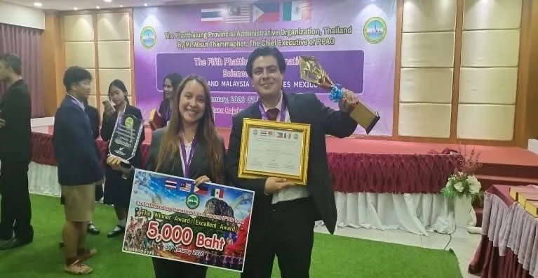 Ganan estudiantes de la UT Altamira primer lugar en Feria Internacional de Ciencias en Tailandia