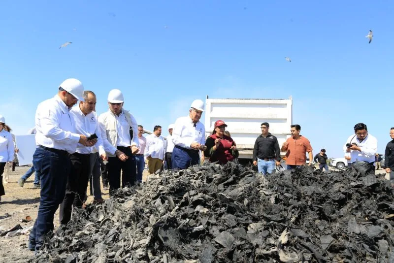 Pone en marcha Américo Villarreal planta trituradora de neumáticos en Matamoros