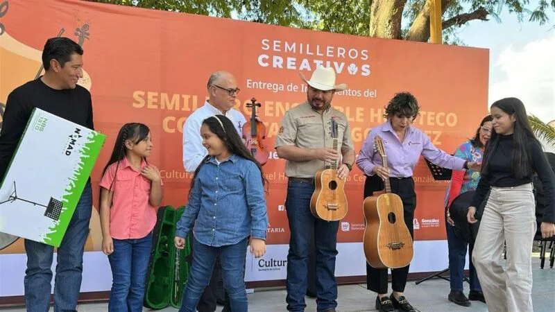 Arranca con nuevos instrumentos el Semillero de Música Huasteca en González