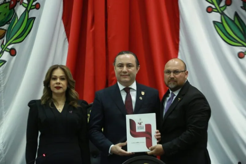 Recibe Congreso de Tamaulipas Cuarto Informe del gobernador Américo Villarreal