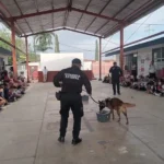 Acerca Guardia Estatal a “Max”, perro especializado, a comunidad escolar